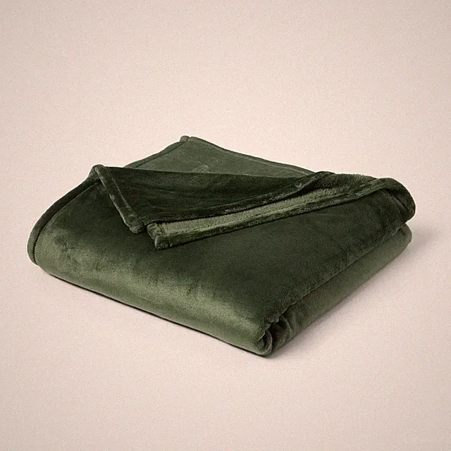 King Microplush Blanket Green - Threshold