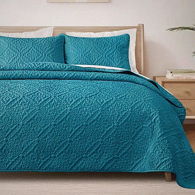 King Quilt Bedding Set, Lightweight Soft Bedspreads Coverlets with 2 Pillow S