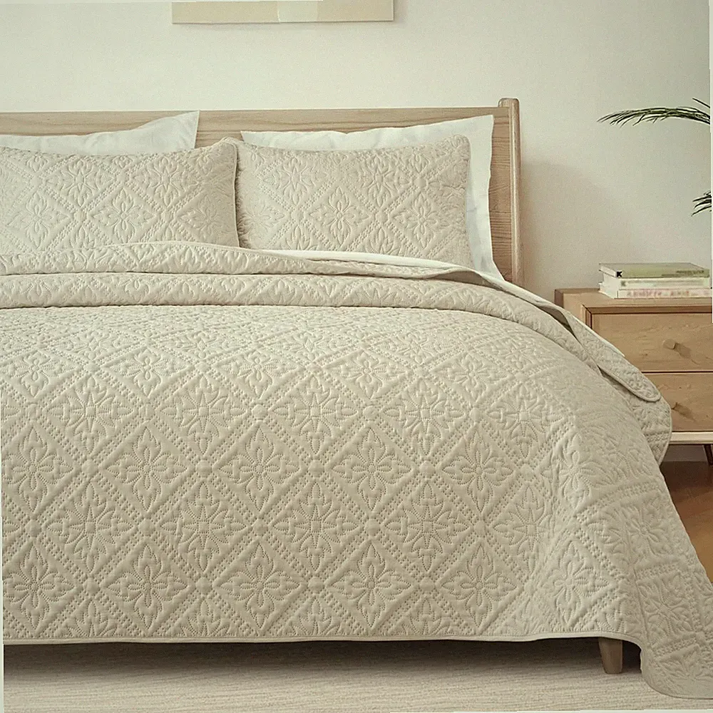 King Quilt Bedding Set, Lightweight Soft Bedspreads Coverlets with 2 Pillow Sham