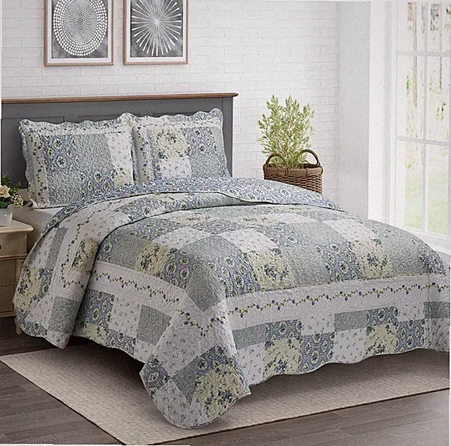 ⚡️Royal Tradition Reversible Coverlets, Cal-King/King 3pc quilt Set - Brea