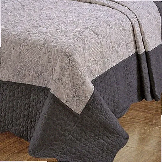 SALE! Embroidery Premium Natural Quilt Set 3 Pcs + Free Bed Sheet set
