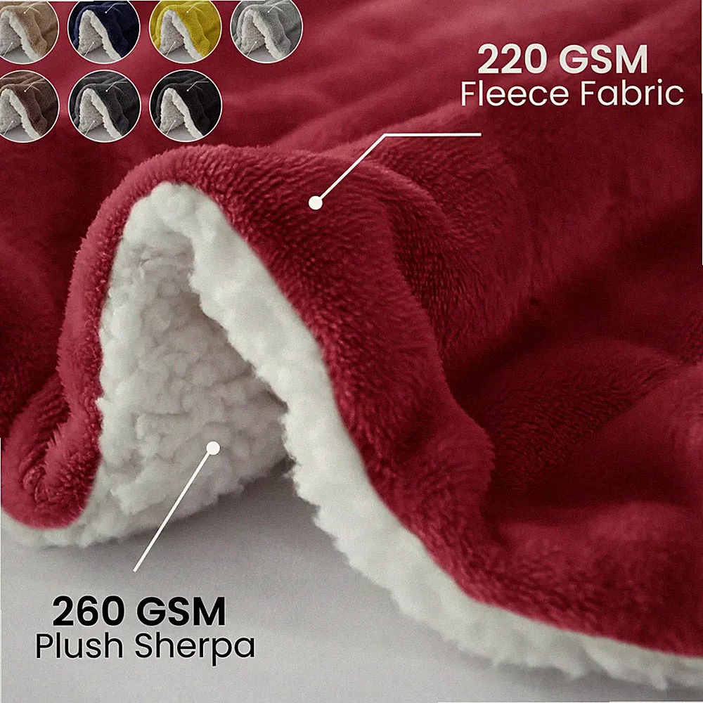 Sherpa Fleece Blanket for Winter Ultra Soft Warm Sherpa Bedding Throw Twin Queen